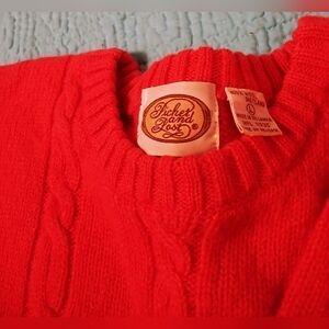 Bright PinkRed 100% Wool Sweater